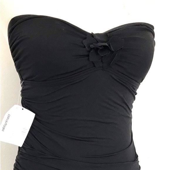 Kenneth Cole Reaction Strapless One Piece Swimsuit Ruffle Bottom Med. - Picture 5 of 11